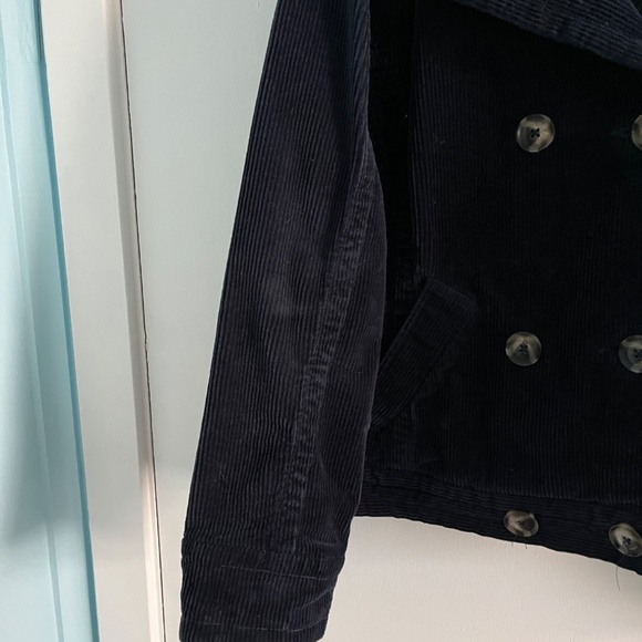 Addition Elle Ladies Navy Corduroy Peacoat Jacket 3X - Picture 5 of 11